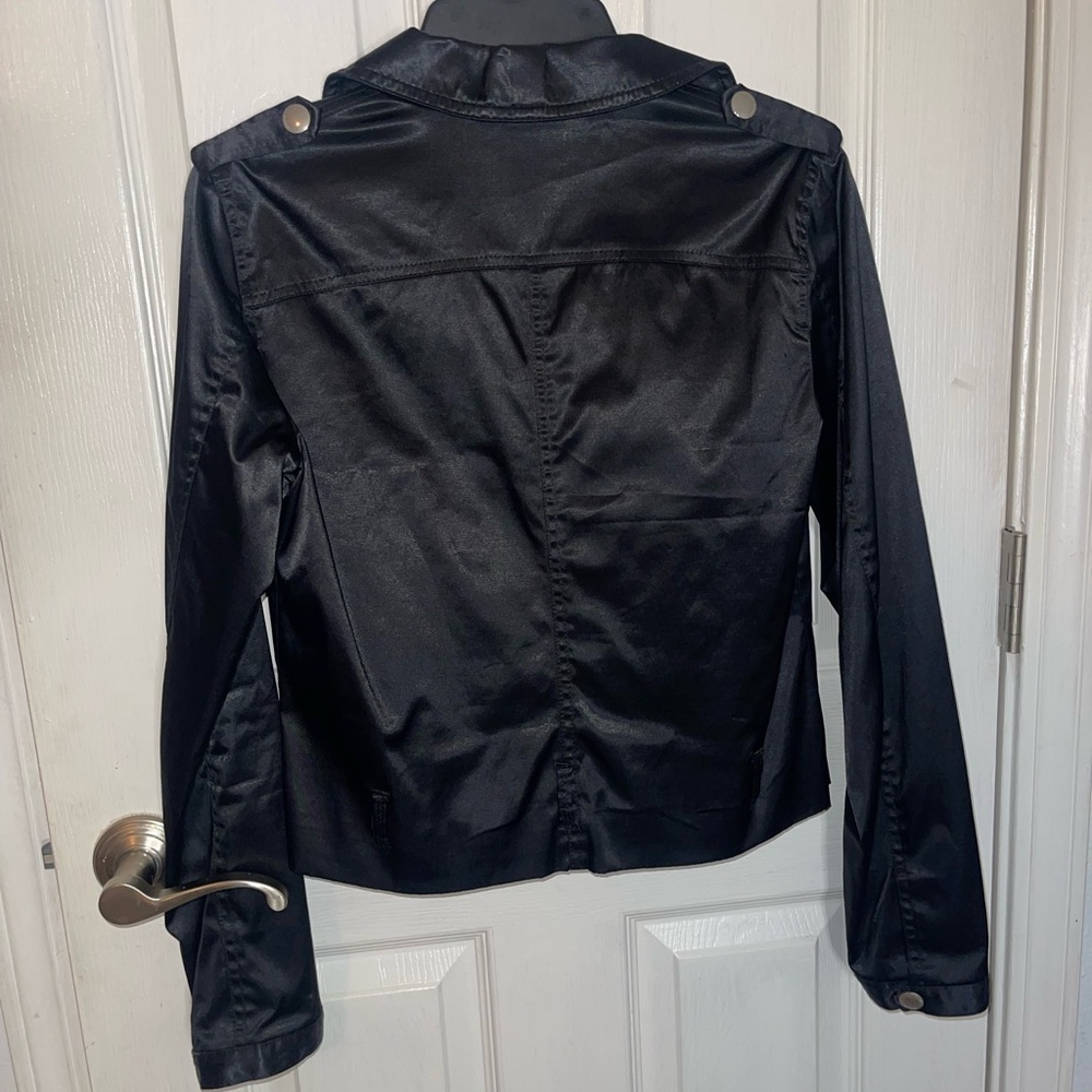 Express Design Studio Women's Black Jacket size 10 zipper closure with pockets - Picture 11 of 16